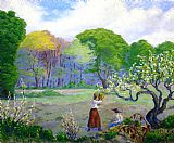 Paul Ranson Famous Paintings - Picking Flowers